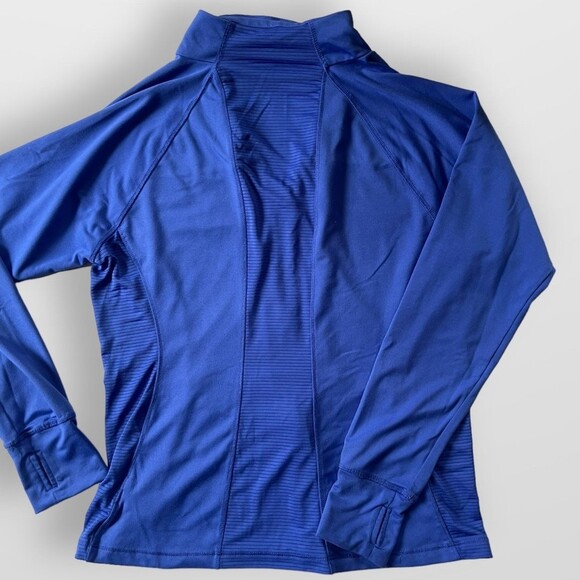 TANGERINE Full Zip Slim Athletic Fit Blue Vented Stretch Jacket Women Large - Picture 2 of 8